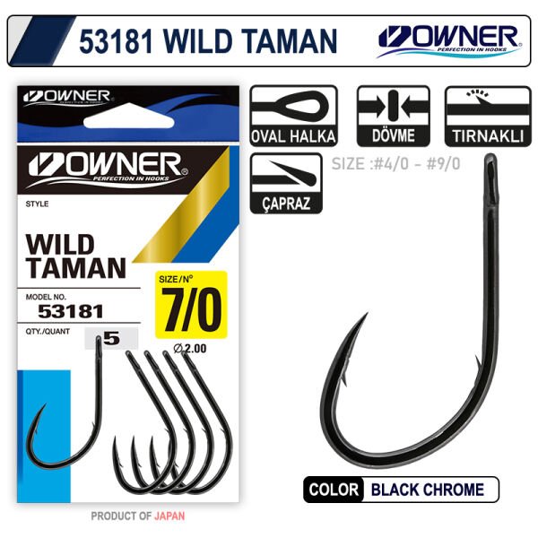 Owner 53181 Wild Taman Black Chrome İğne 4-0