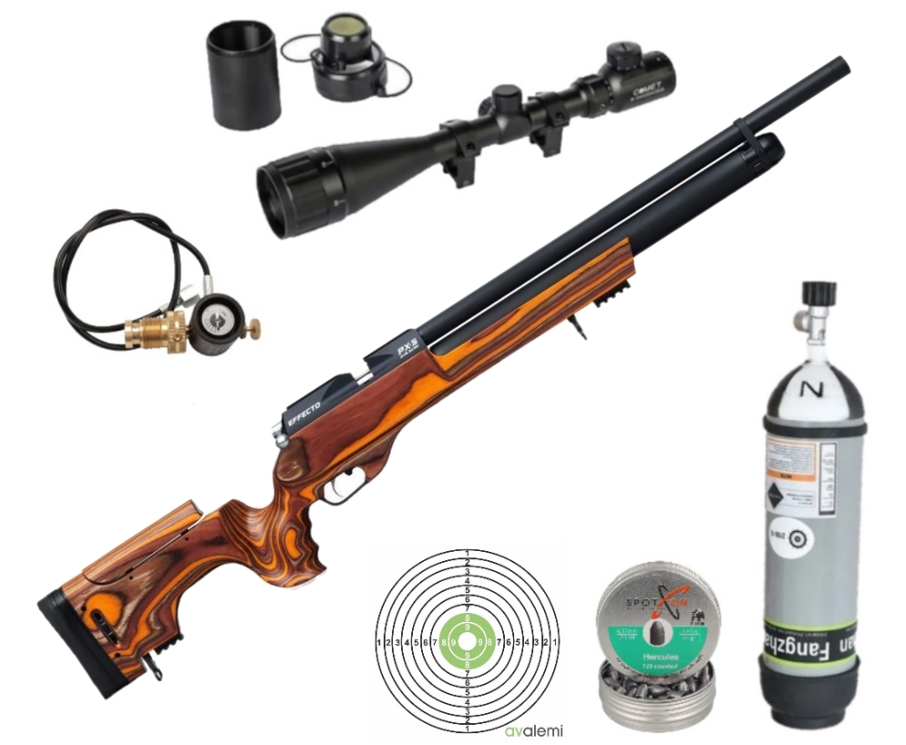 Huğlu Effecto PX5 Sport Lamine Turuncu Pcp Havalı Tüfek Seti