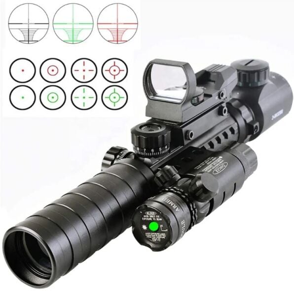 Comet 3-9x32 Dürbün + Güçlü Lazer + Red Dot 3 'lü Taktikal Set