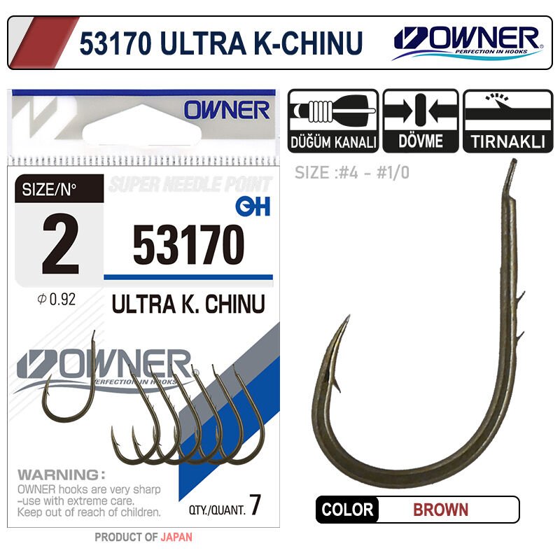 Owner 53170 Ultra K. Chinu Brown İğne No 2